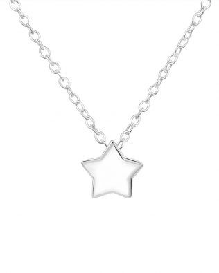Collar de estrella de plata de ley 925
