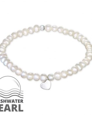 Pulsera de plata con perla de agua dulce