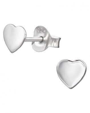 Pendientes de corazón plata