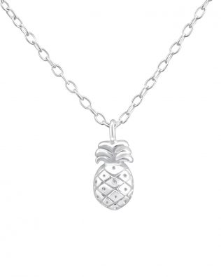 Collar de plata de ley 925 de piña