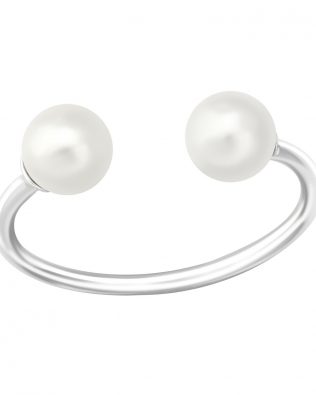 Anillo abierto de plata de ley 925