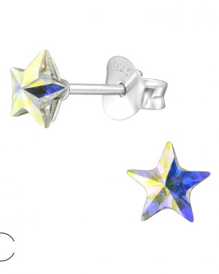 Pendientes de tuerca de plata