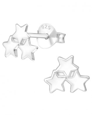 Pendientes de Estrella de plata de ley 925