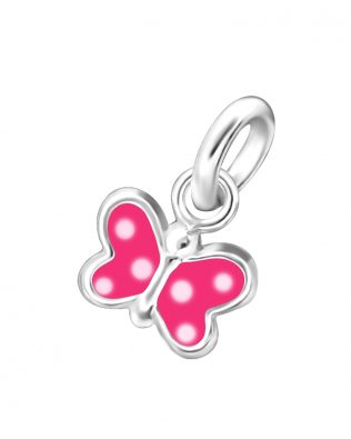 Charm de mariposa de plata
