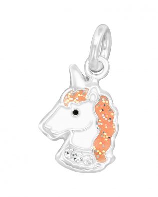 Charm de unicornio plata de